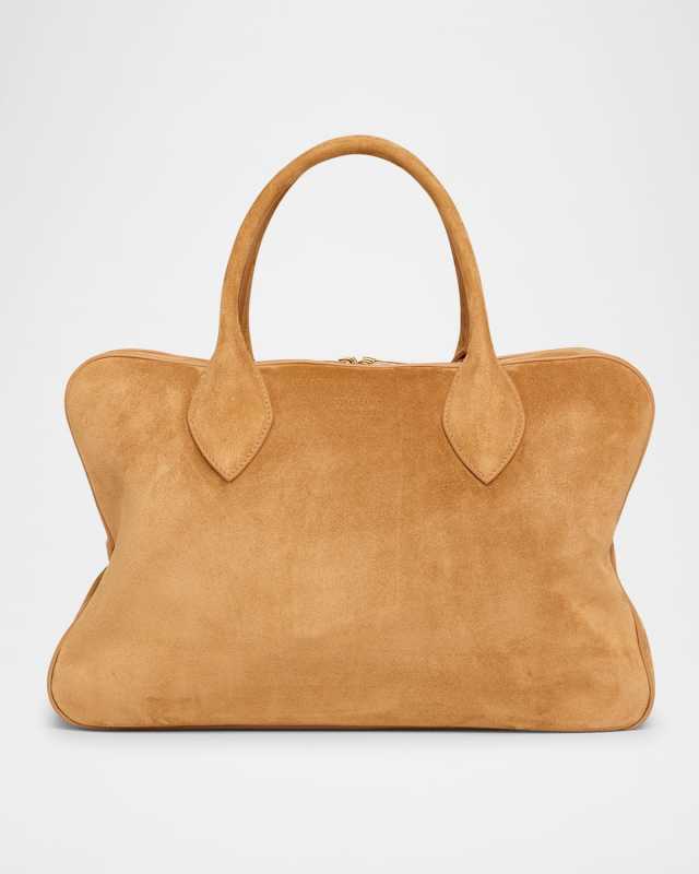 Star Triple Zip Suede Top-Handle Bag